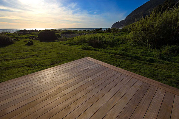 Open deck with a ocean view